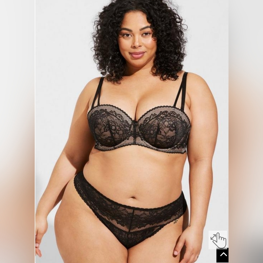 Torrid All Lace Mid-Rise Thong Panty Plus Size 4X NWT